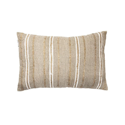 Zoco Home Amaira Rechteckiges Kissen mit vertikalen Streifen | 60 x 40 cm