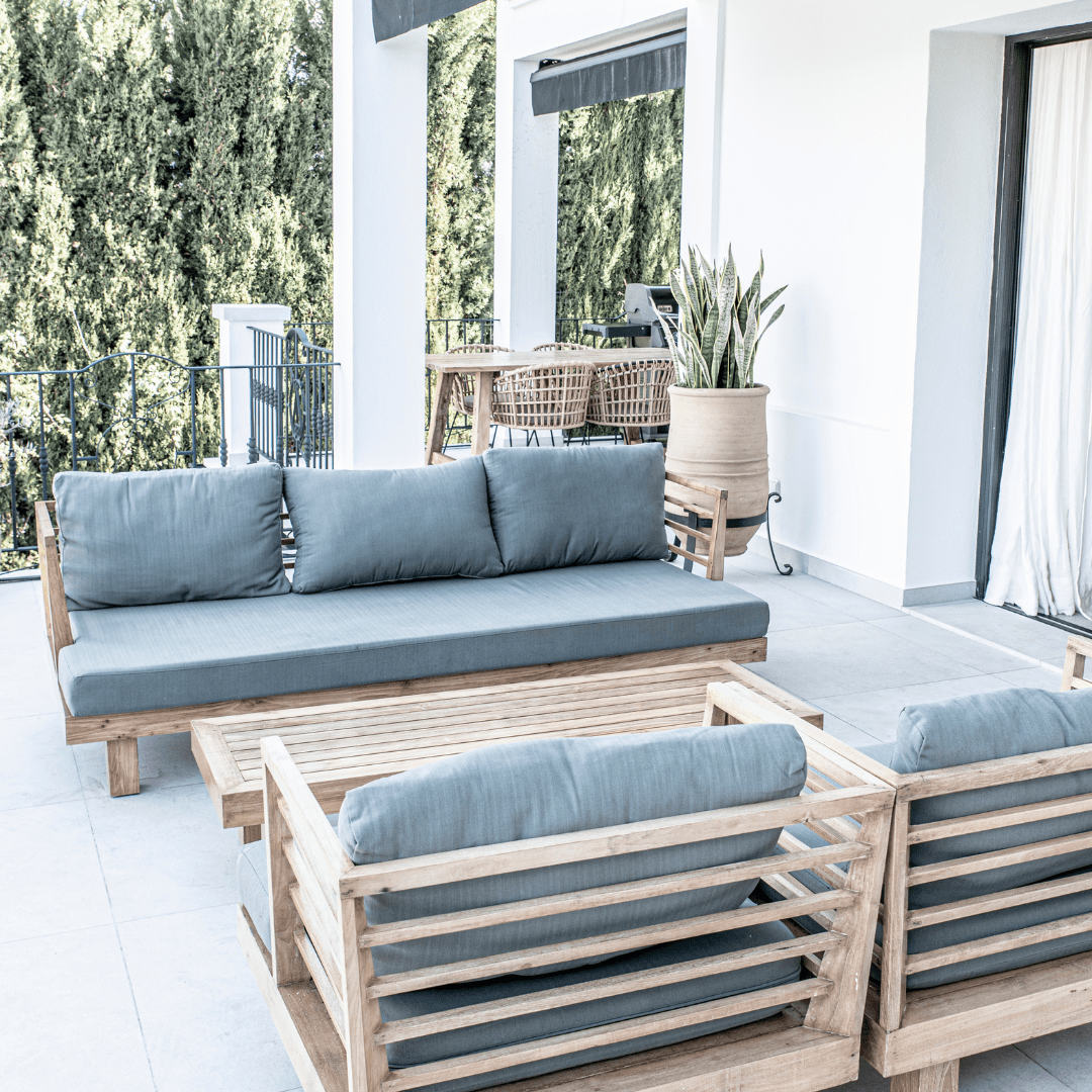 Zoco Home Outdoor Sofas Amaya Three Seater Sofa | Black