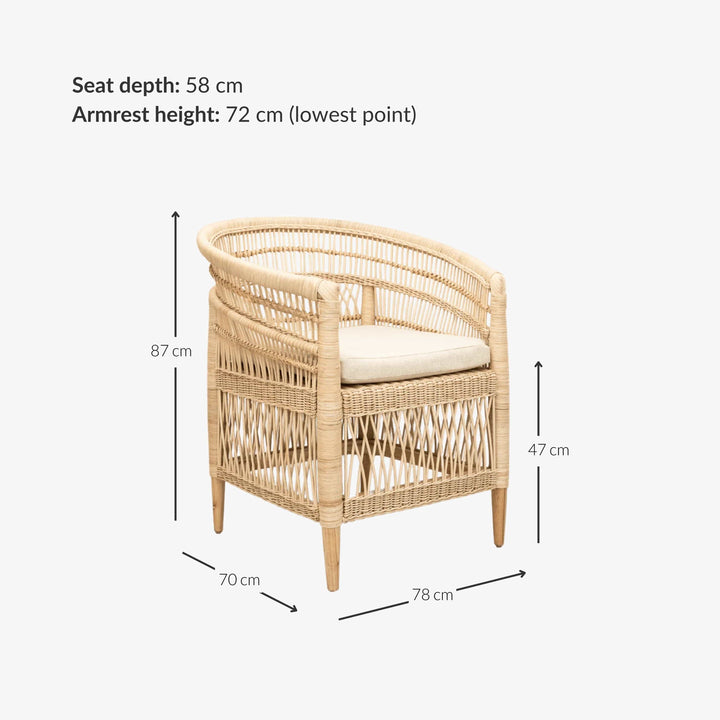 Zoco Home Furniture Anak Dining Chair | Natural