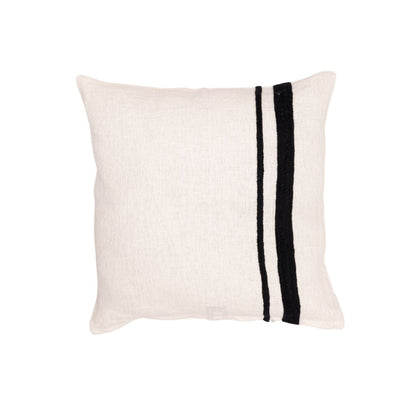 Zoco Home Decor/Textile Arias Linen Cushion Cover | White/Black 45x45cm