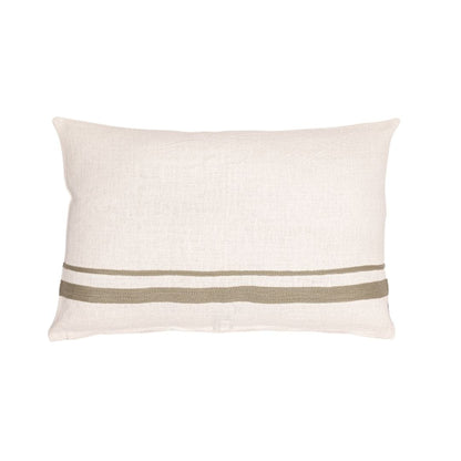 Zoco Home Arias Linen Cushion Cover | White/Natural 40x60cm