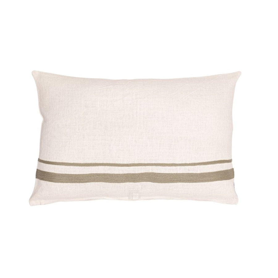 Zoco Home Arias Linen Cushion Cover | White/Natural 40x60cm