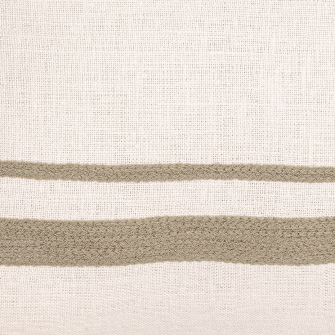Zoco Home Arias Linen Cushion Cover | White/Natural 40x60cm