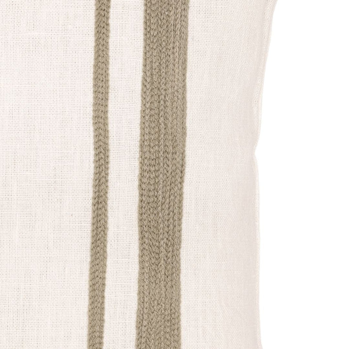 Zoco Home Arias Linen Cushion Cover | White/Natural 45x45cm