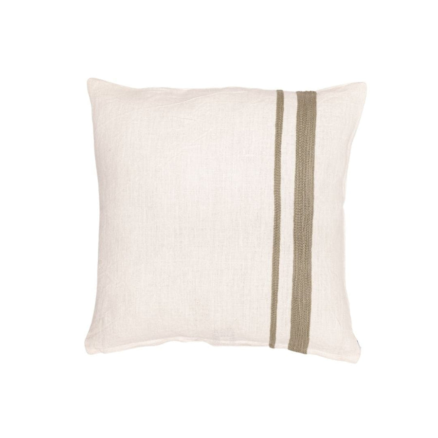 Zoco Home Arias Linen Cushion Cover | White/Natural 45x45cm