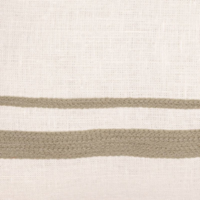 Zoco Home Arias Kissenbezug aus Leinen | Weiß/Natur 55 x 110 cm