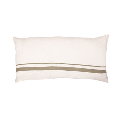 Zoco Home Arias Kissenbezug aus Leinen | Weiß/Natur 55 x 110 cm
