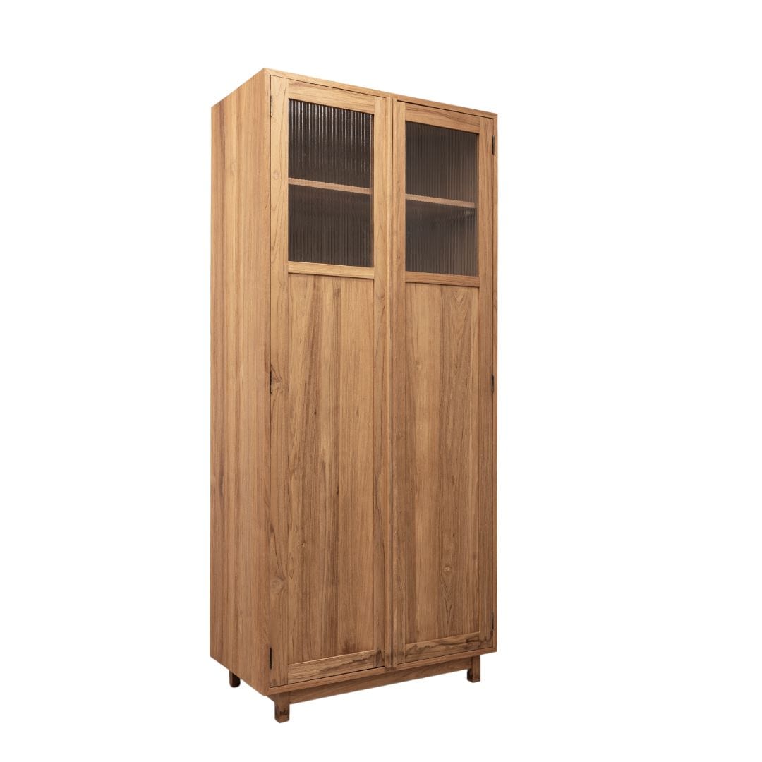 Zoco Home Cabinet Arye Cabinet | Teak & Monoglass Doors