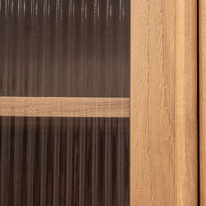 Zoco Home Furniture/Storage Arye Cabinet | Teak & Monoglass Doors