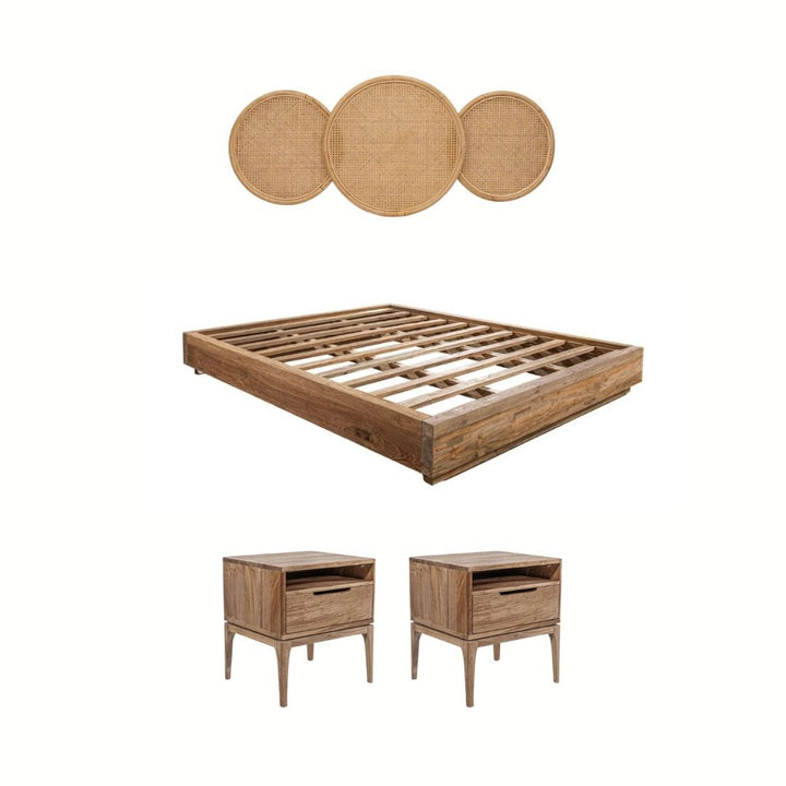 Zoco Home Baik Bedframe + Lido bedside table + Maluku headboard | Bundle