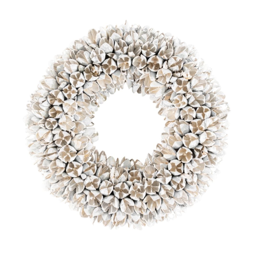 Zoco Home Decor/Christmas Bakuli Christmas Wreath | White