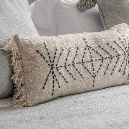 Zoco Home Decor/Textile Bali Cushion Cover | White Tassel | 60x30cm