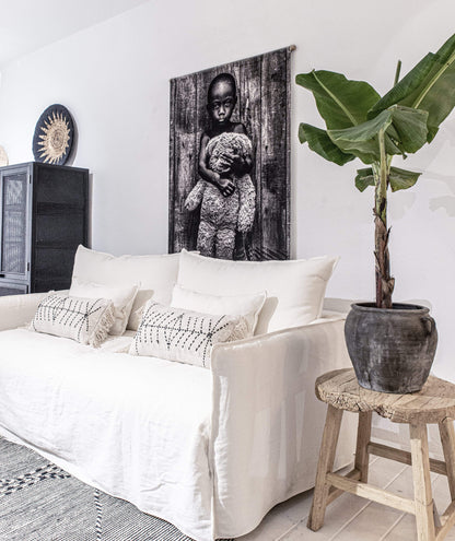 Zoco Home Textiles Bali Cushion Cover | White Tassel | 60x30cm