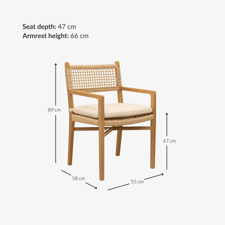 Zoco Home Bali Dining Chair | Sand