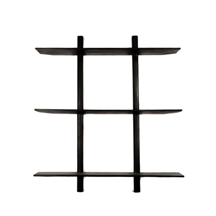 Zoco Home Furniture Bali Shelf | Black 90x20x100cm