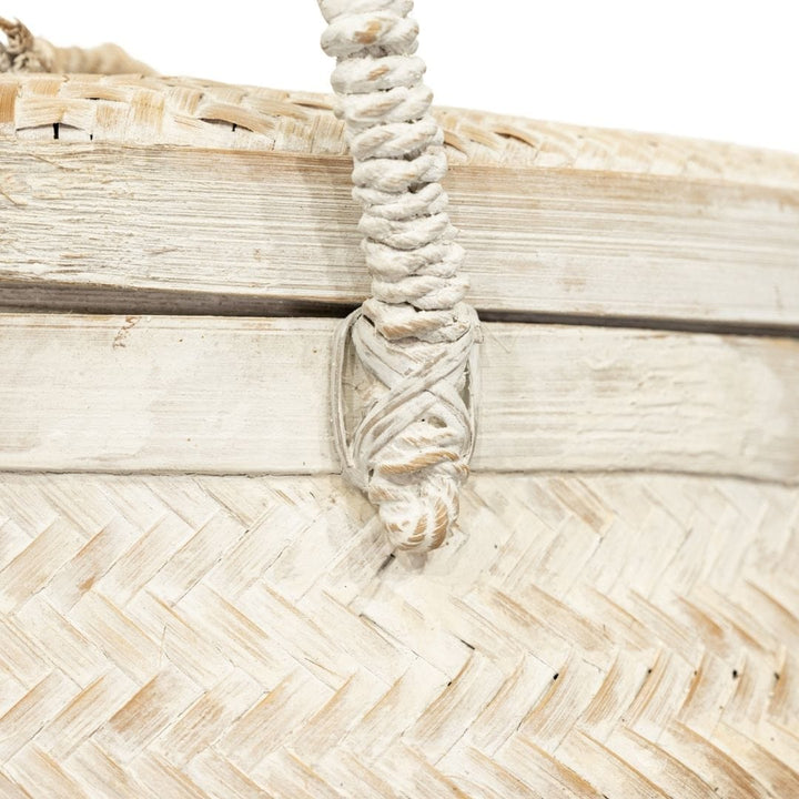 Zoco Home Baskets Bamboo Basket | Whitewashed