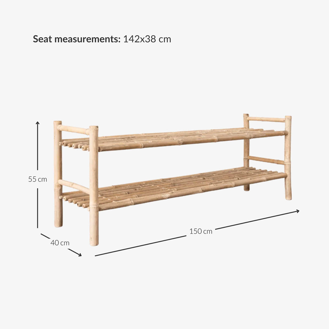 Zoco Home Bamboo Bench | 150x40x55cm