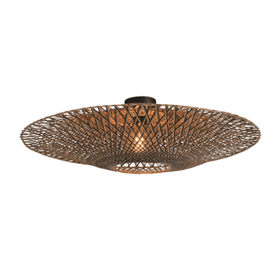 Lámpara de techo de bambú Zoco Home | Natural/Negro