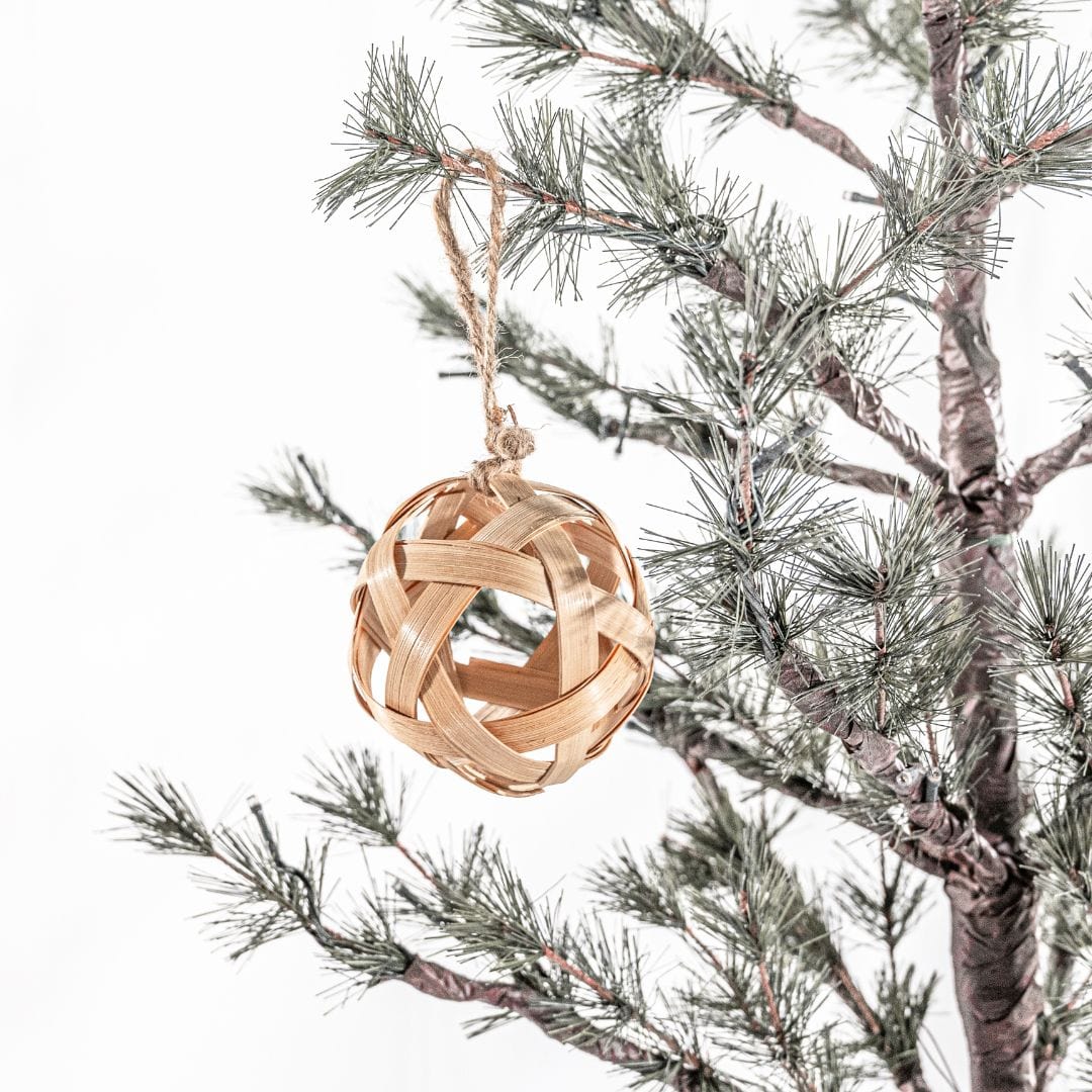 Zoco Home Christmas decor Bamboo Christmas Ball | Natural