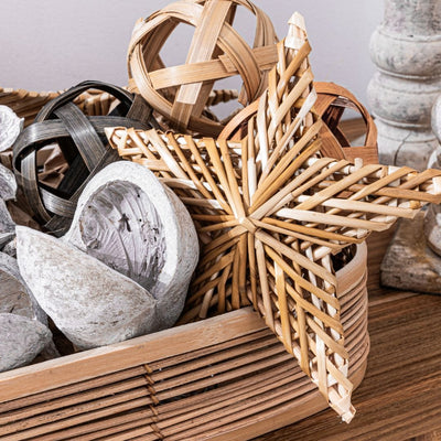 Zoco Home Decor/Christmas Bamboo Christmas Ball | Oatmeal