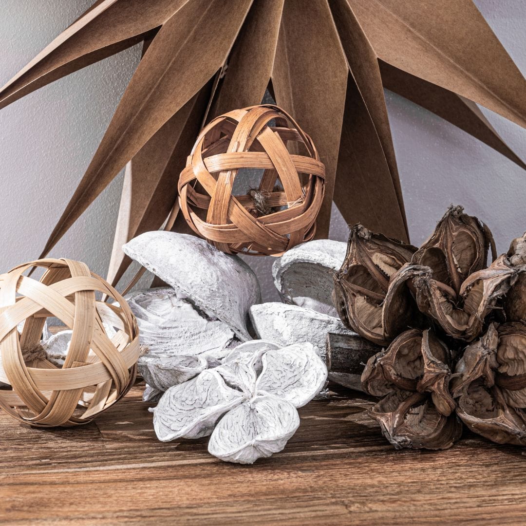 Zoco Home Decor/Christmas Bamboo Christmas Ball | Oatmeal