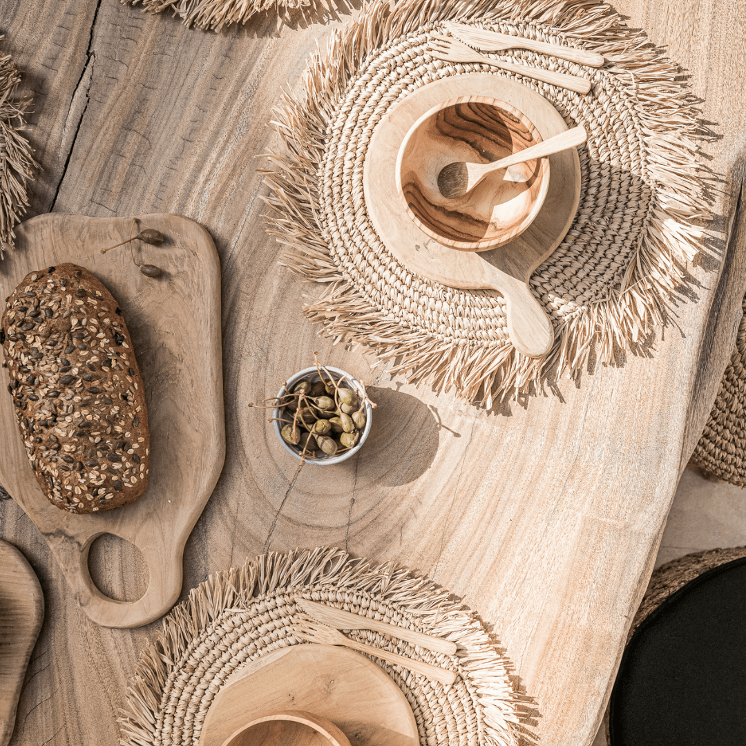 Zoco Home Decor/Kitchen Bamboo Cutlery set with jute bag