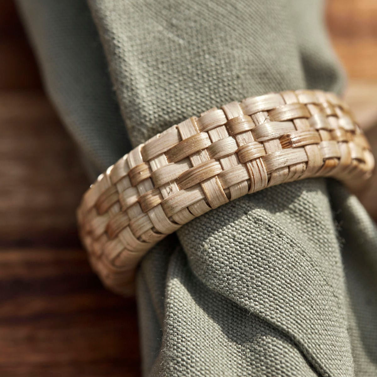 Zoco Home Bamboo Napkin Ring | Set of 4