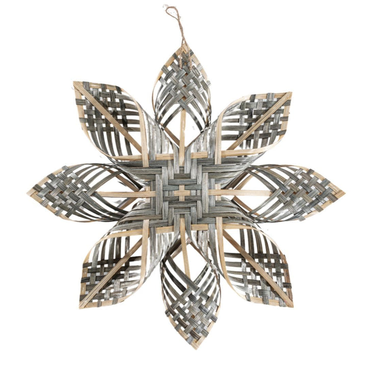 Zoco Home Christmas decor Bamboo Star Christmas Ornament | Grey