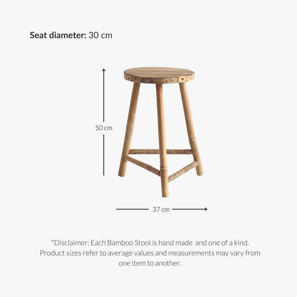 Zoco Home Furniture Bamboo Stool | 30x50cm