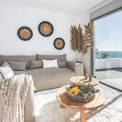 Zoco Home Decor/Accessories Banana Wall Deco Basket | Black & Natural 40cm