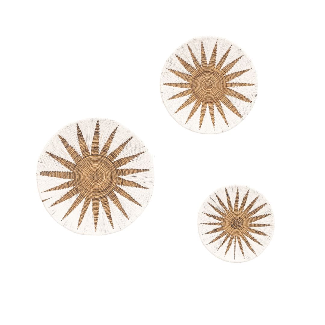 Zoco Home Decor/Accessories Banana Wall Deco Basket | Set of 3 | White