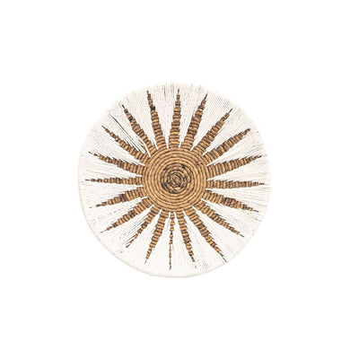 Zoco Home Wandkorb mit Bananenmotiv | Weiß & Naturfarben 40 cm