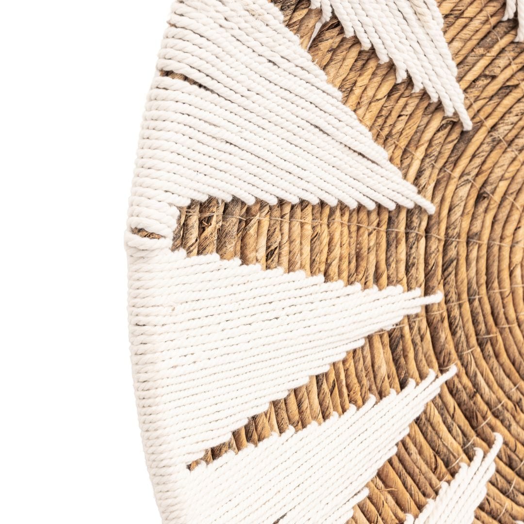 Zoco Home Decor/Accessories Banana Wall Deco Basket | White & Natural 50cm