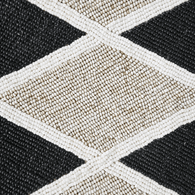 Zoco Home Decor/Accessories/Baskets Beaded Basket | Sand/Black 20cm