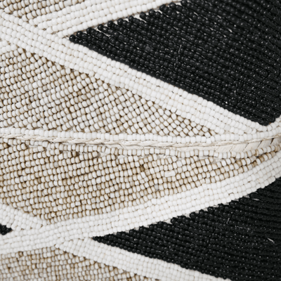Zoco Home Decor/Accessories/Baskets Beaded Basket | Sand/Black 20cm