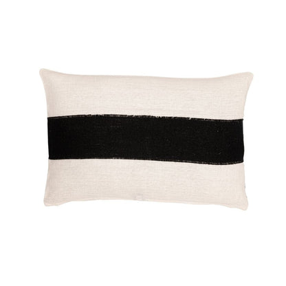 Zoco Home Decor/Textile Bodrum Linen Cushion Cover | White/Black 40x60cm