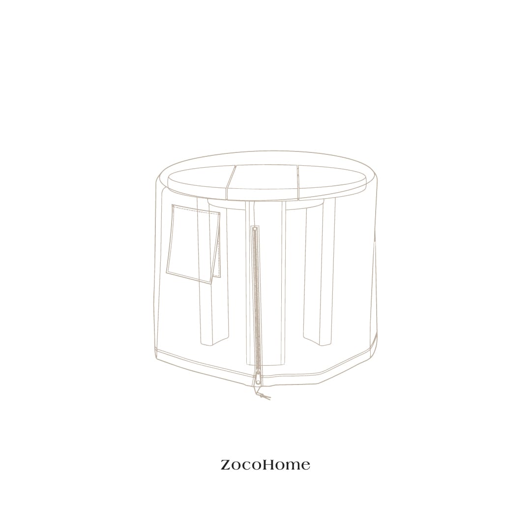 Zoco Home Bora Outdoor-Schutzhülle für Couchtisch | ⌀50 cm
