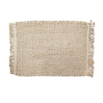 Zoco Home Decor/Kitchen/Tableware Braided Jute Table Mat | Full White