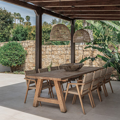 Lámpara colgante de ratán trenzado de Zoco Home | Natural