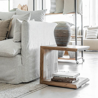 Zoco Home d'appoint en teck Buru | 50 x 46 x 57 cm