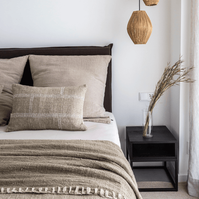 Zoco Home / Comodino in vimini | Nero 45 cm