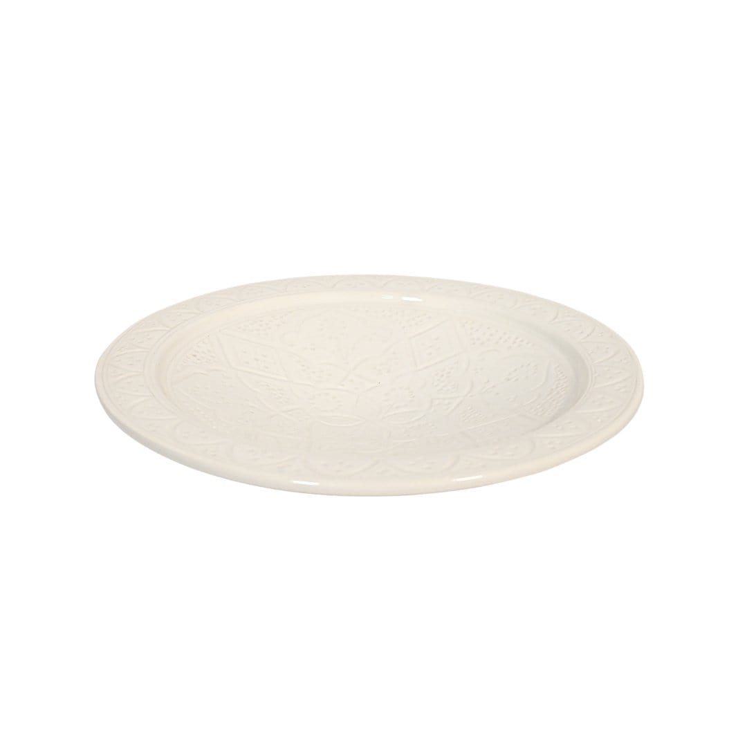 Zoco Home Decor/Kitchen Ceramic Plate | White 36cm