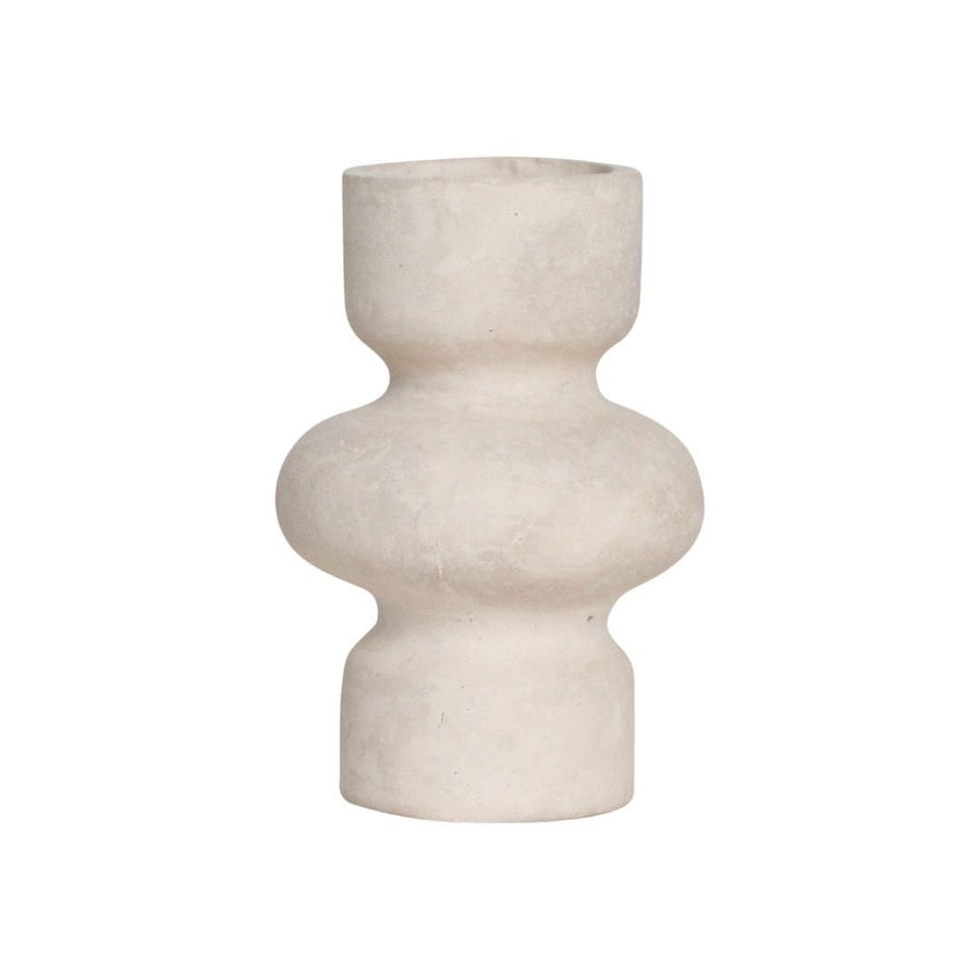 Zoco Home Ceramics and Paper Vase | White 12x12x19cm