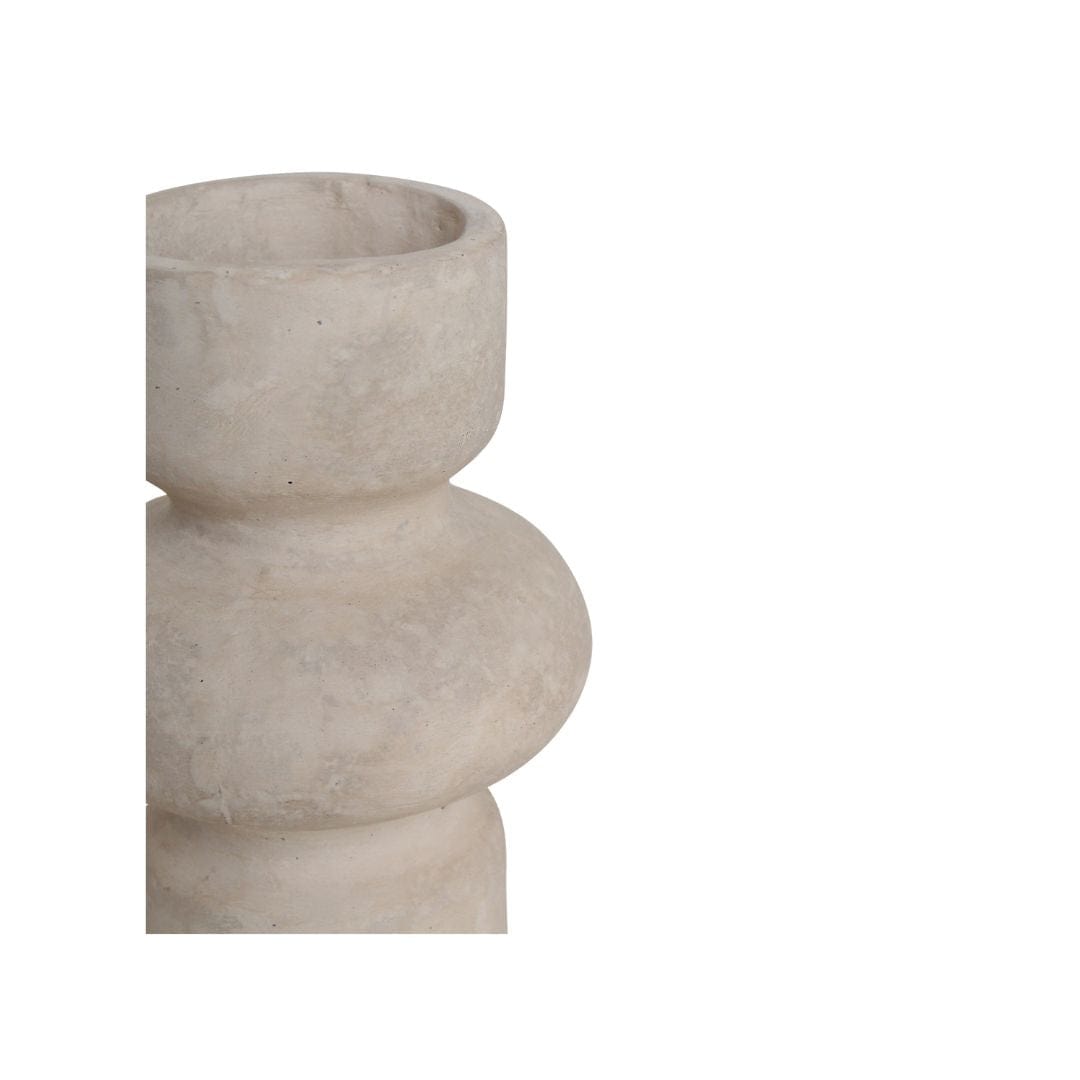 Zoco Home Ceramics and Paper Vase | White 12x12x19cm