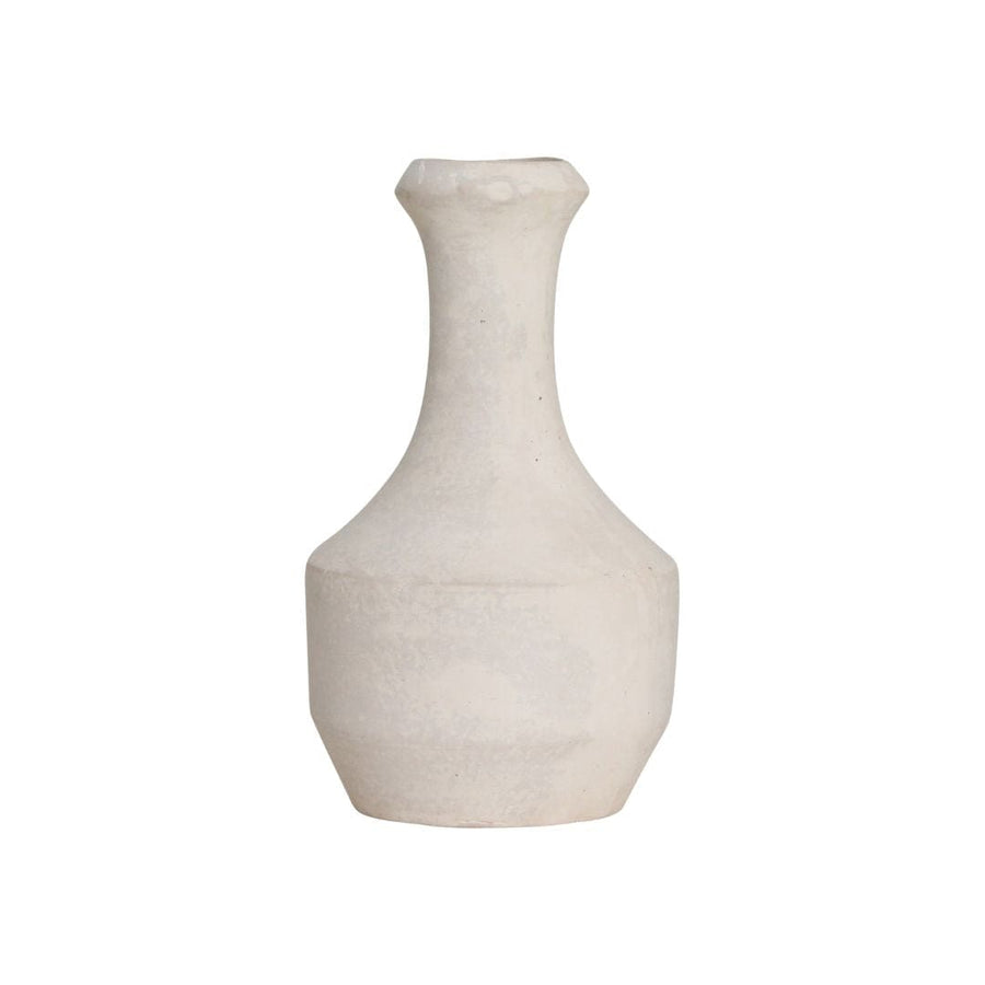 Zoco Home Ceramics and Paper Vase | White 20X20X35