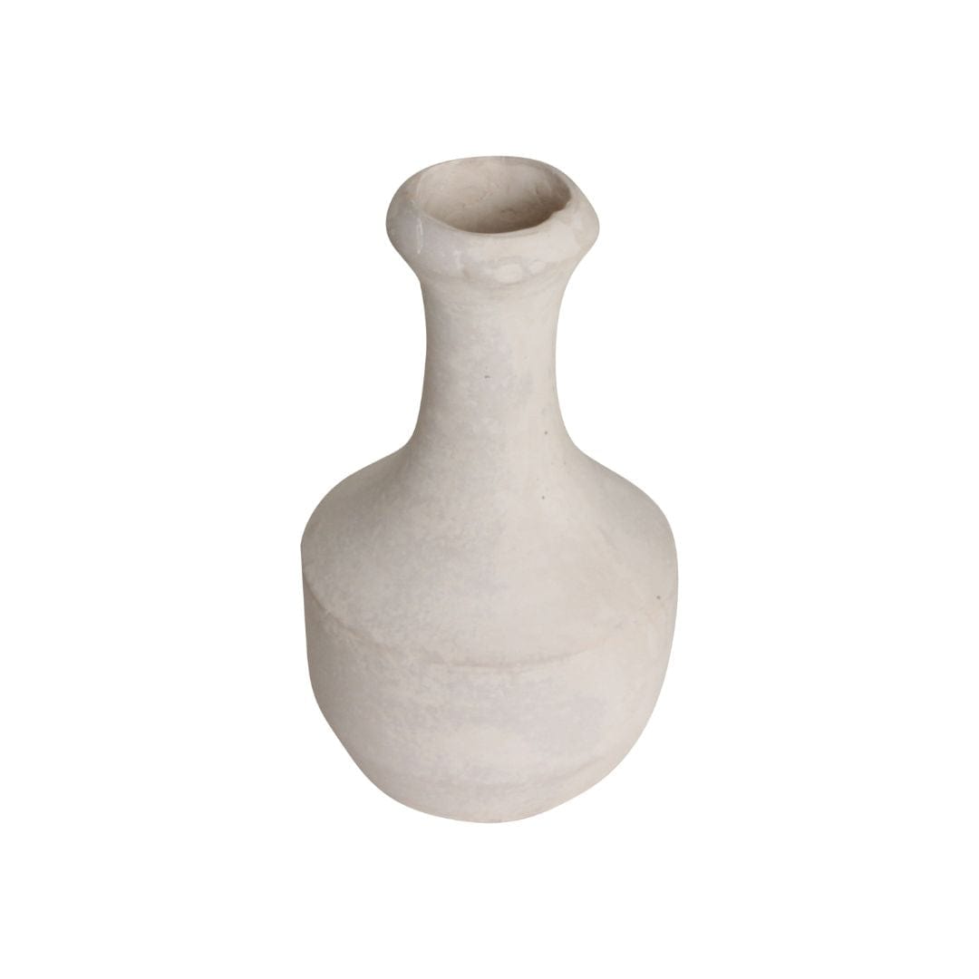 Zoco Home Ceramics and Paper Vase | White 20X20X35