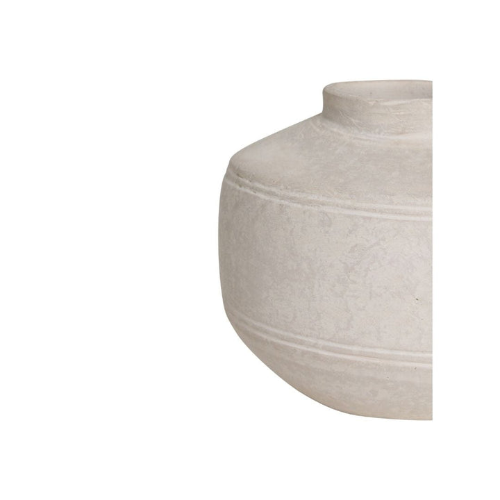 Zoco Home Ceramics and Paper Vase | White 21X21X20cm