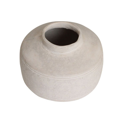 Zoco Home Ceramics and Paper Vase | White 21X21X20cm