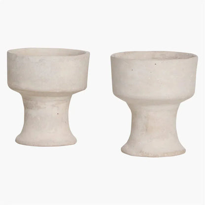 Zoco Home Decor/Accessories Chalk & Paper Mache Vase | White 15x17cm