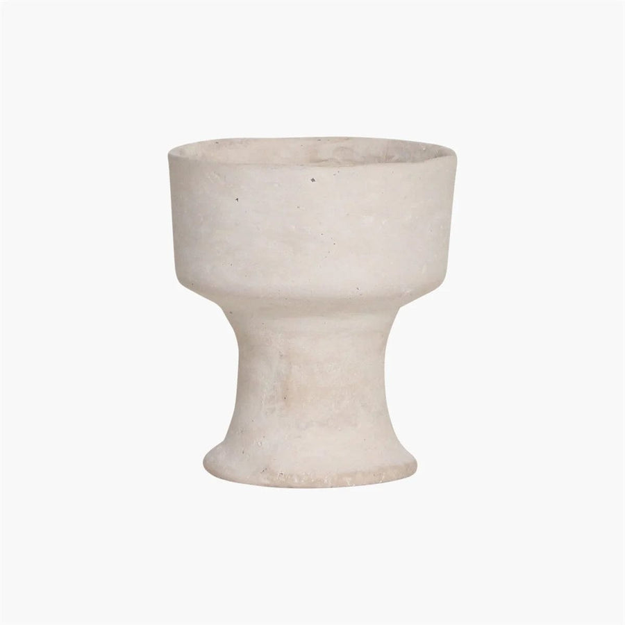 Zoco Home Vases Chalk & Paper Mache Vase | White 15x17cm